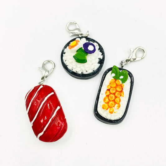 Resin Sushi Charms | 3D Rice Roll Marker | Japanese Food Bookmark | Progress Keeper | Counter