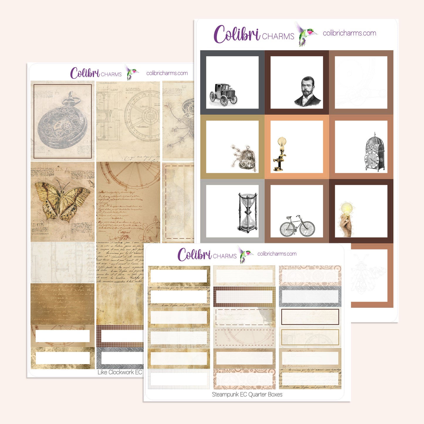 Steampunk Box Planner Stickers | Like Clockwork Stickers | Happy Planner Stickers | Seasonal Planner |