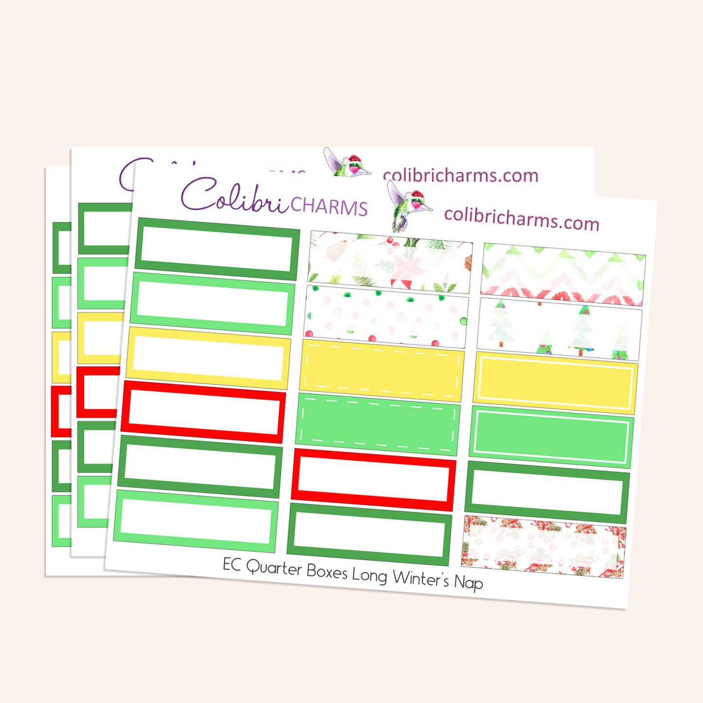 Long Winter’s Nap Box Planner Stickers | Christmas Stickers | Winter Stickers | Happy Planner Stickers | Seasonal Planner Stickers