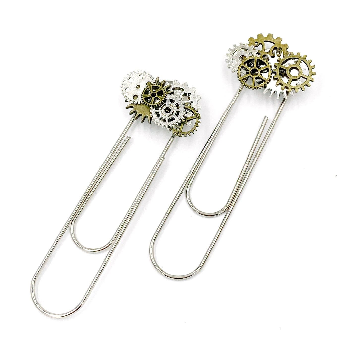 Large Gear Planner Clip | Oversized Steampunk Clip | Mechanical Gears Paper Clips | Dark Academia Bookmark