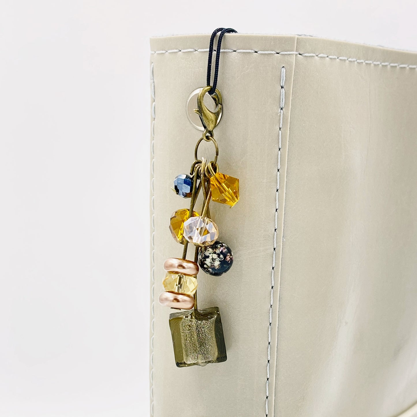 Like Clockwork Beaded Planner Charm | Dark Academia Bookmark | Sparkly Cluster | Steampunk Bead Dangle