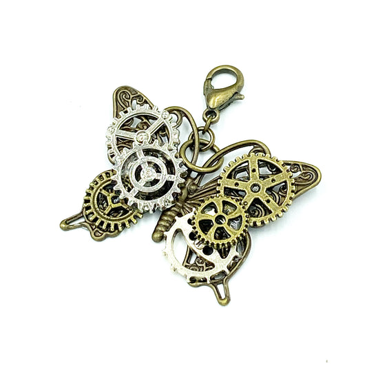 Steampunk Mechanical Butterfly Planner Charm | Dark Academia Paper Clip | Vintage Bookmark | Stitch Marker | Progress Keeper | Counter