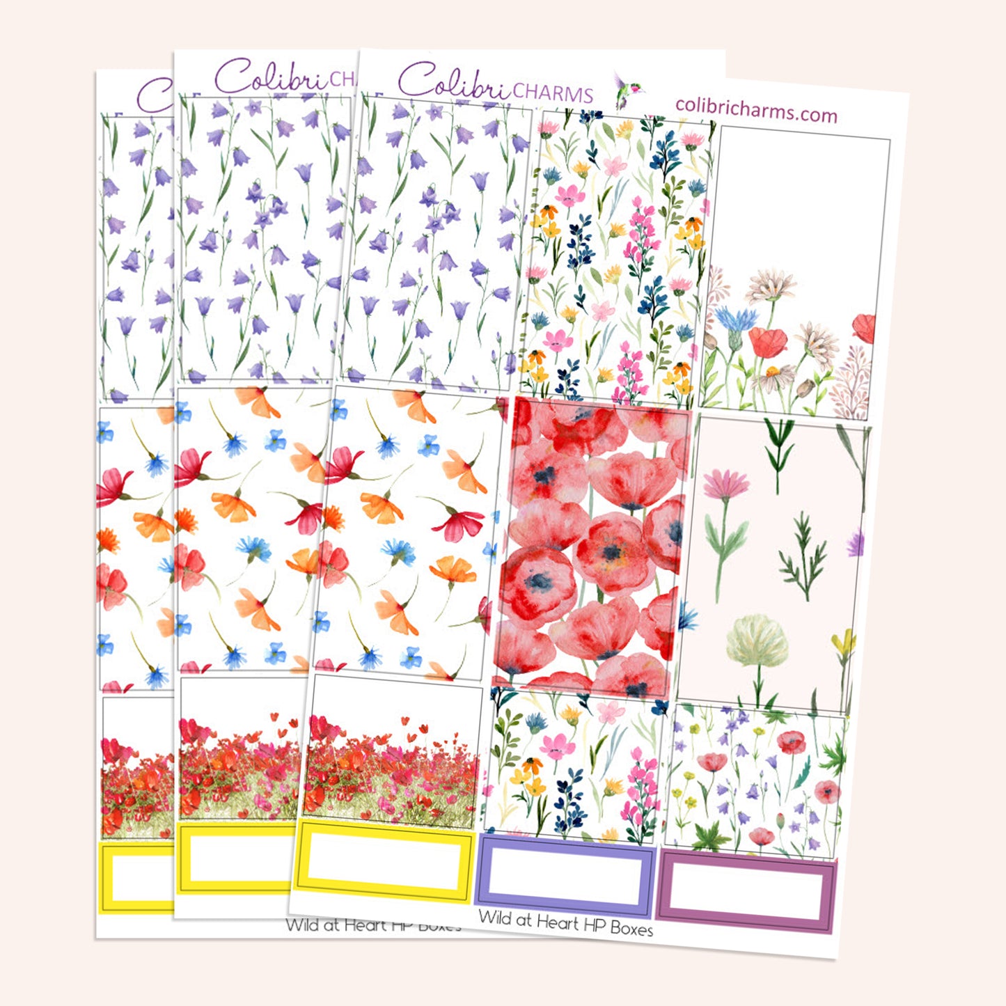 Wild at Heart Box Planner Stickers | Wildflower Stickers | Floral Stickers | Happy Planner Stickers | Seasonal Planner Stickers