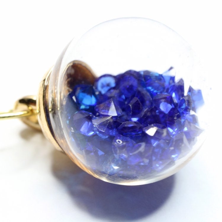 Bright Blue Planner Charm | Gem Sphere Stitch Marker | Sparkly Progress Keeper