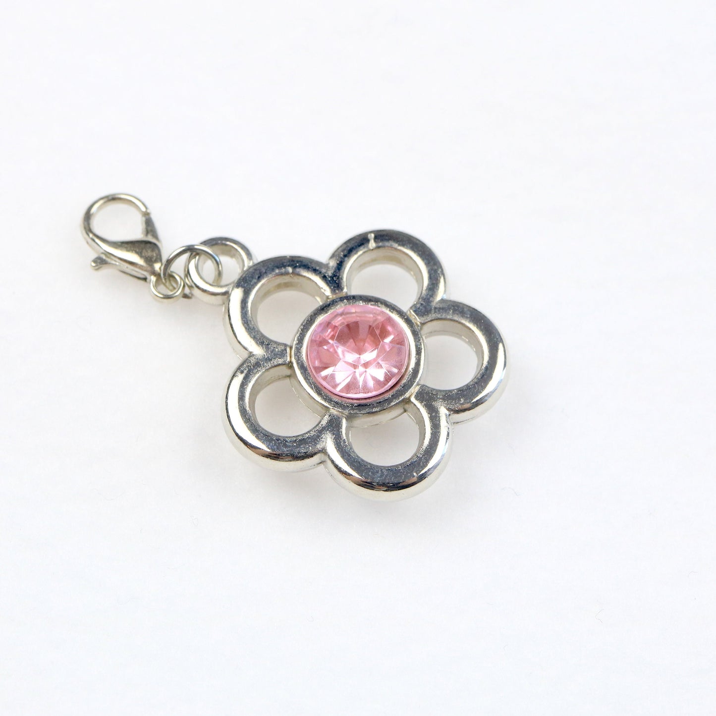 Rhinestone Flower Planner Charm | Acrylic Floral Clip | Stitch Marker | Progress Keeper | Counter