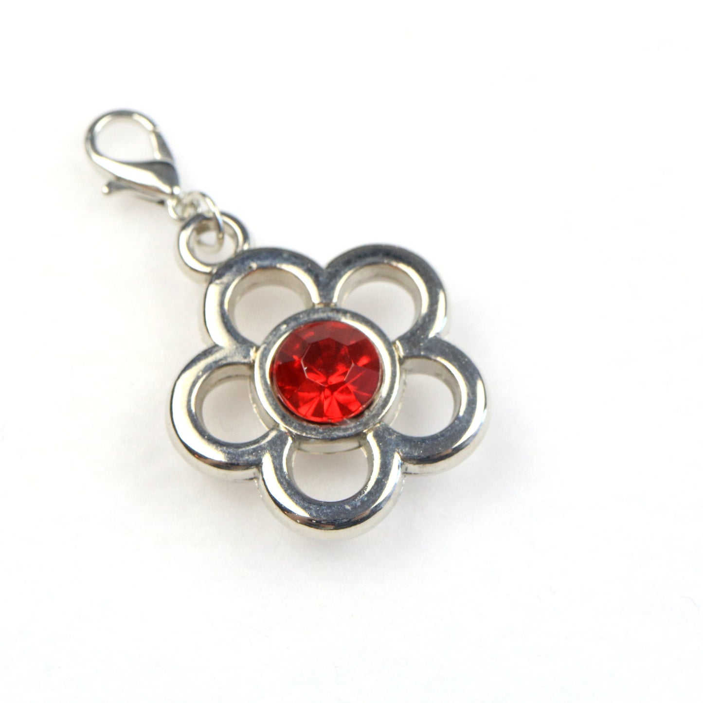 Rhinestone Flower Planner Charm | Acrylic Floral Clip | Stitch Marker | Progress Keeper | Counter