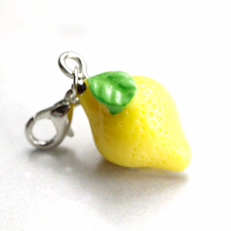 3D Lemon Charm | Citrus Stitch Marker | Lemon Bookmark
