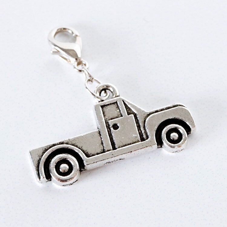 Antique Truck Planner Charm | Farm Stitch Marker | Old Truck Progress Keeper