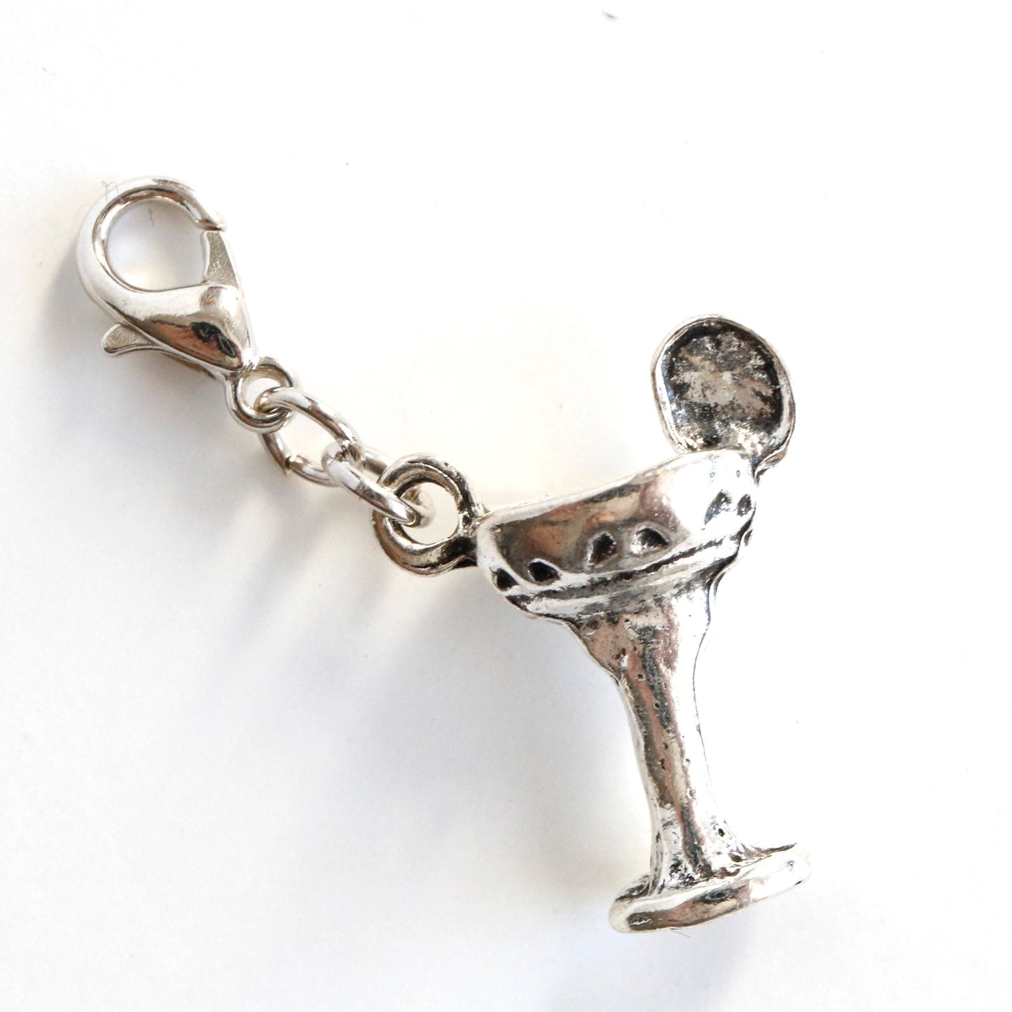 Tropical Drink Charm, Margarita, silver tone