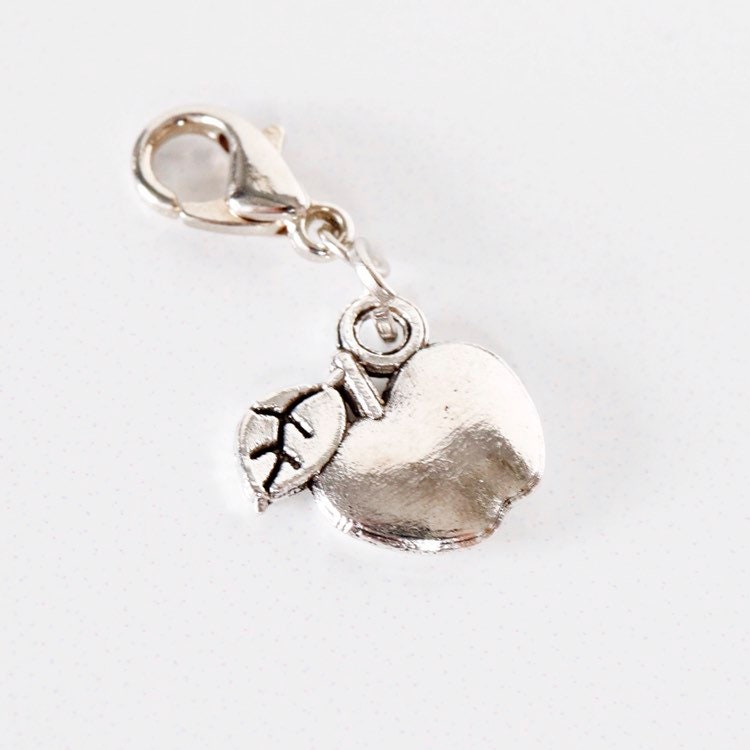 Apple Charm | Teacher Bookmark | Pomme de Terre Clip | Stitch Marker | Counter | Progress Keeper