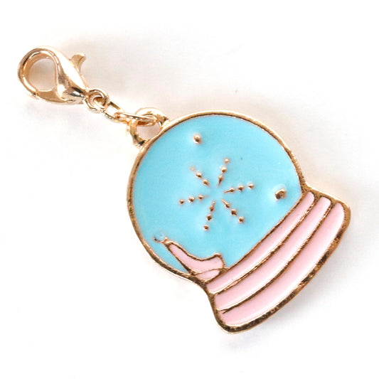 Snowglobe Planner Charm | Christmas Stitch Marker | Winter Bookmark | Progress Keeper | Counter | Snowglobe Clip