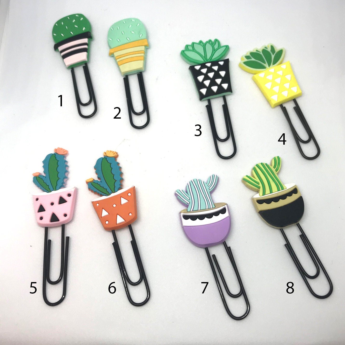Houseplant Planner Clips | Cactus Paper Clips | Succulent Bookmarks | House Plant
