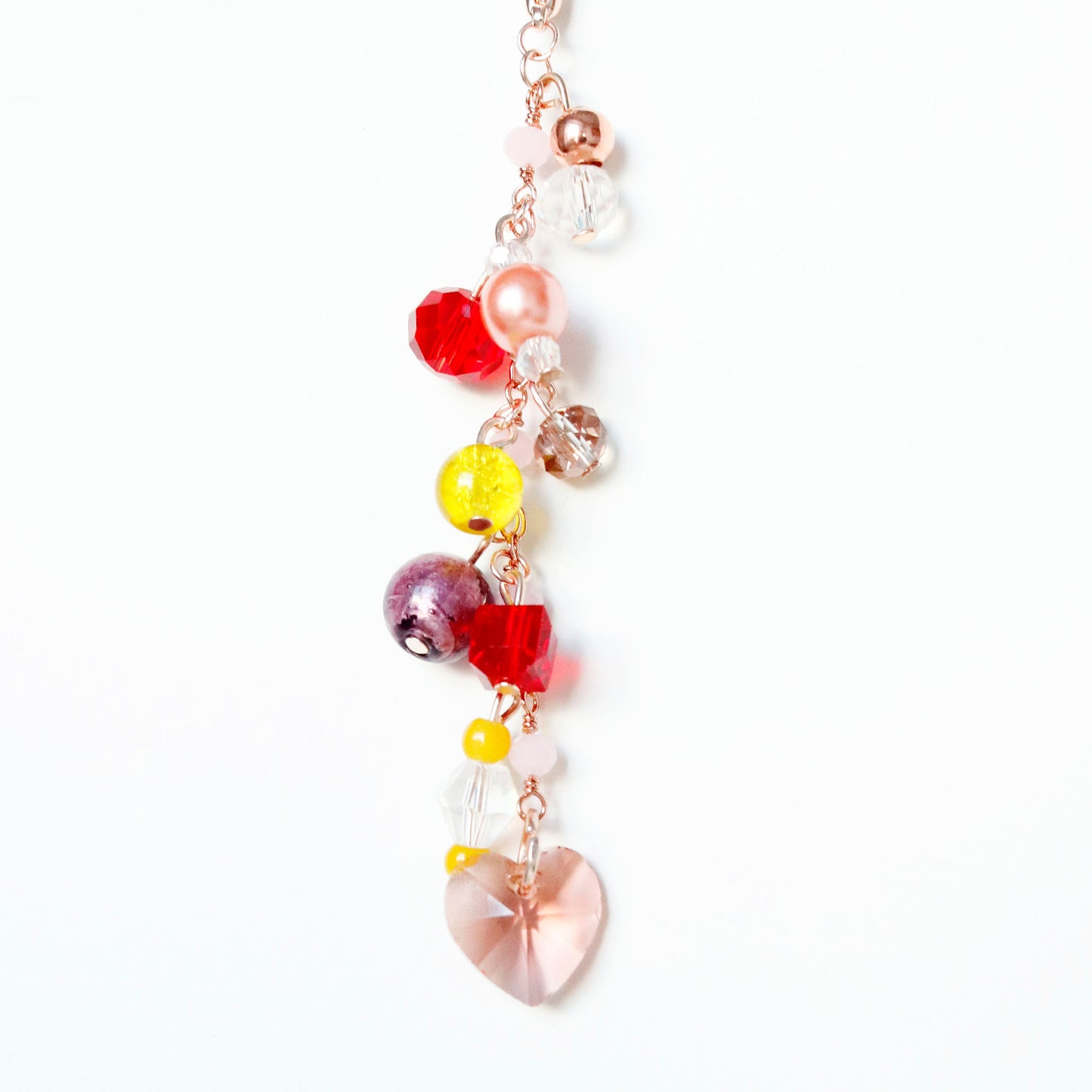 February Beaded Planner Chain | Sparkly Charm | Rose Gold Bead Dangle | Valentine 2020 Bead Chain
