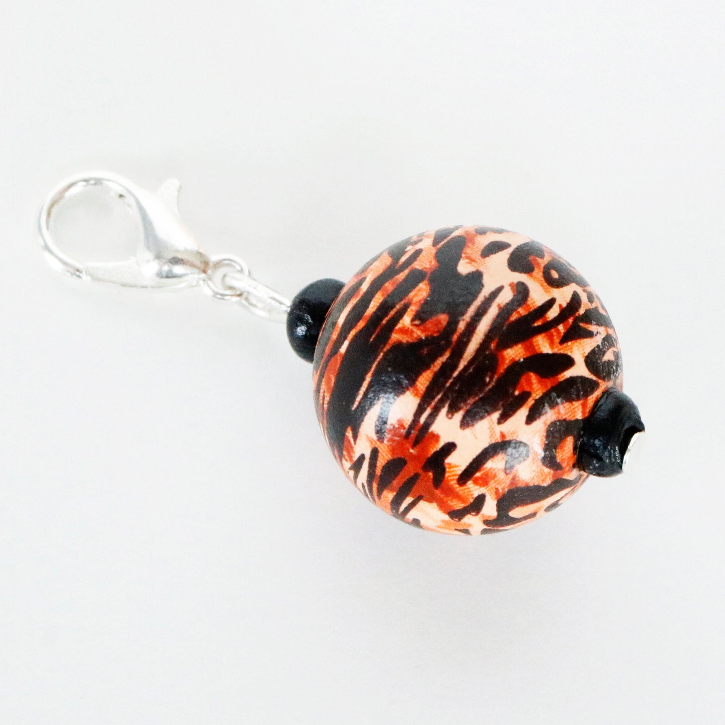 Animal Print Bead Charm | Leopard Bookmark | Tiger Clip