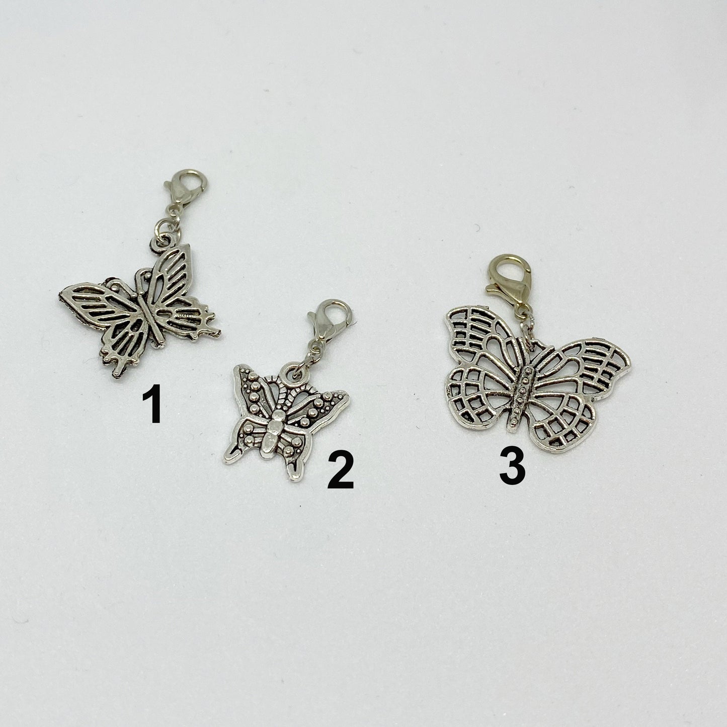 Butterfly Charms | Silver Butterfly Stitch Marker| Butterfly Bookmark