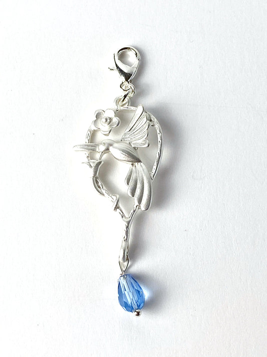 Hummingbird Charm | Beaded Calibri Bookmark | Sparkle Kalibri Clip