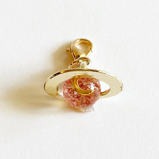 Globe Planet Charms | Celestial Bookmark | Galaxy Clip | Stitch Marker | Progress Keeper