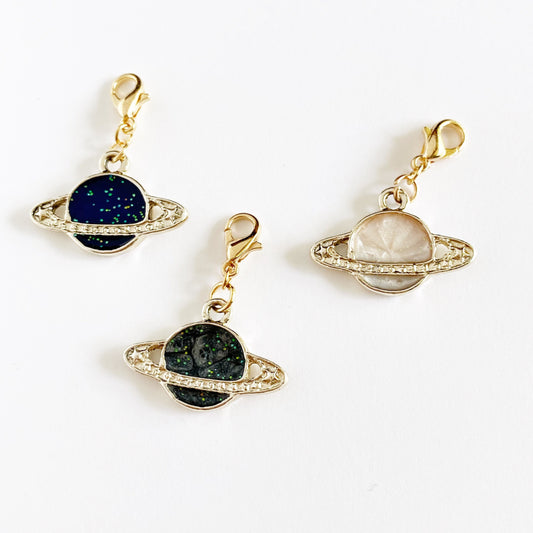 Enamel Planet Charms | Celestial Bookmark | Galaxy Clip
