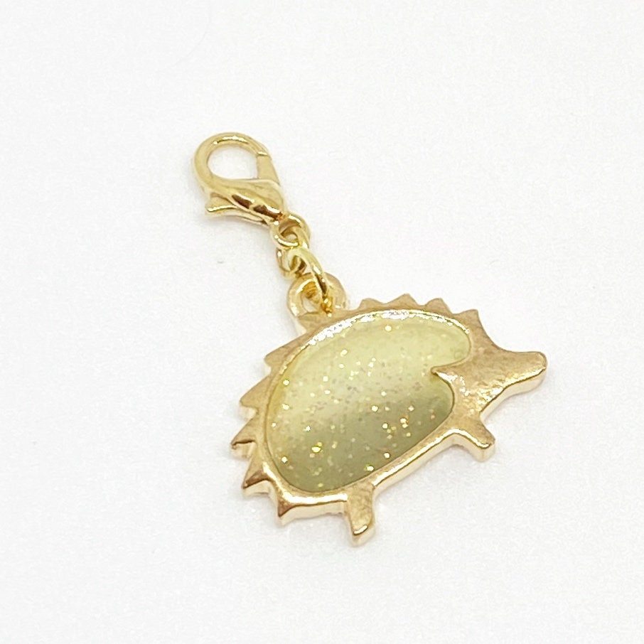 Hedgehog with Resin | Grey Glitter Bookmark | Hedgie Clip