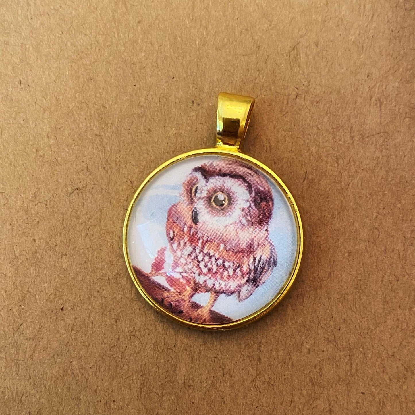 Owl 25mm Cabochon Charm, Owl on Clip, Wise Old Owl Bookmarks, Gifts Under $10