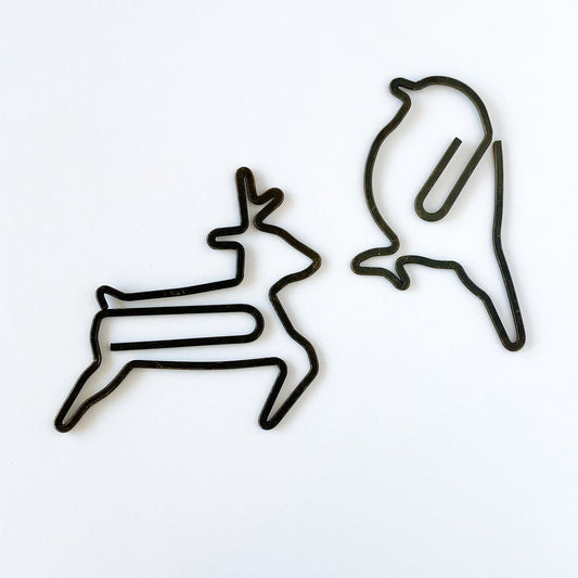 Reindeer Paper Clips | Large Planner Clips |  Bird Clip
