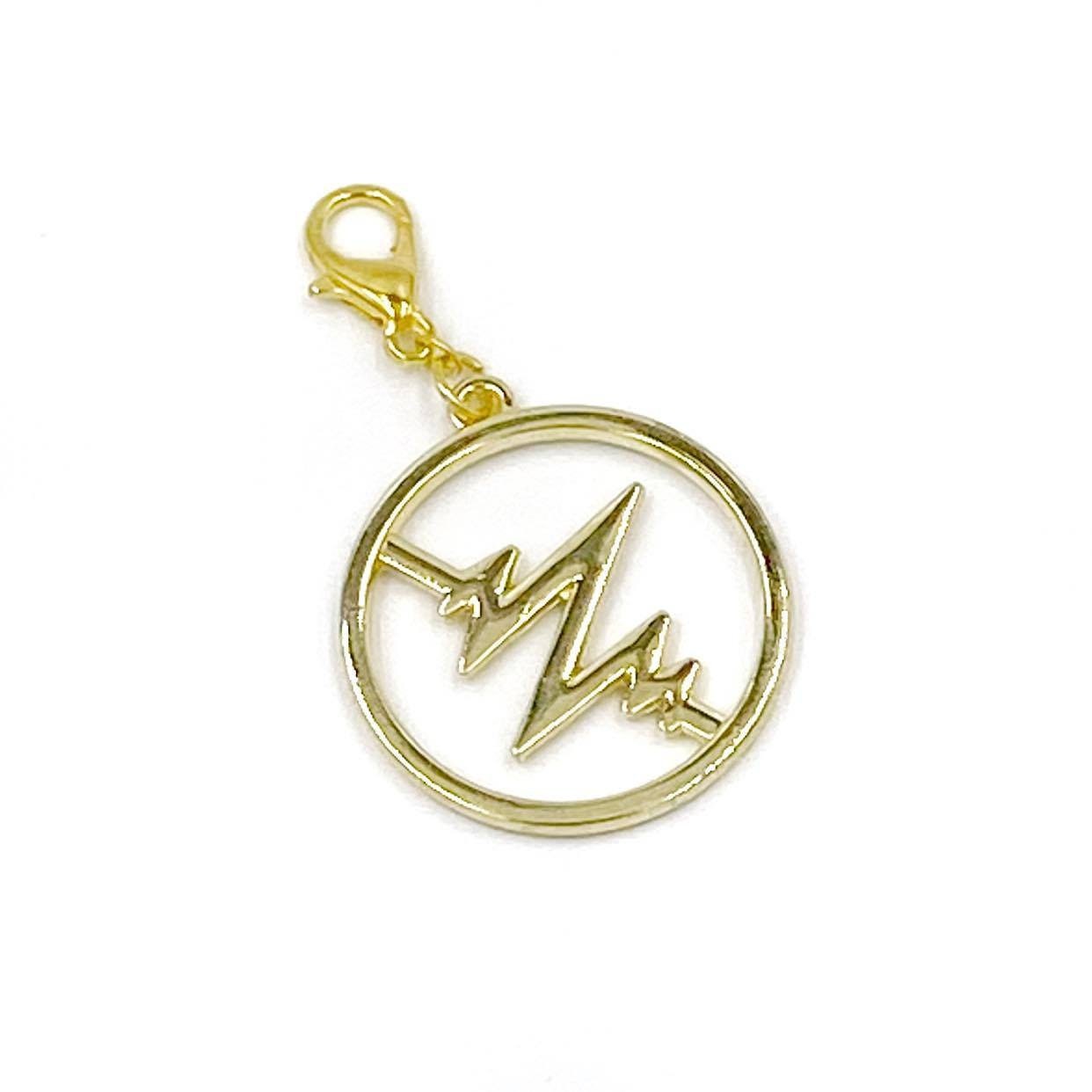 Heartbeat Charm | EKG Love Clip | Medical Stitch Marker | Progress Keeper | Valentine Counter