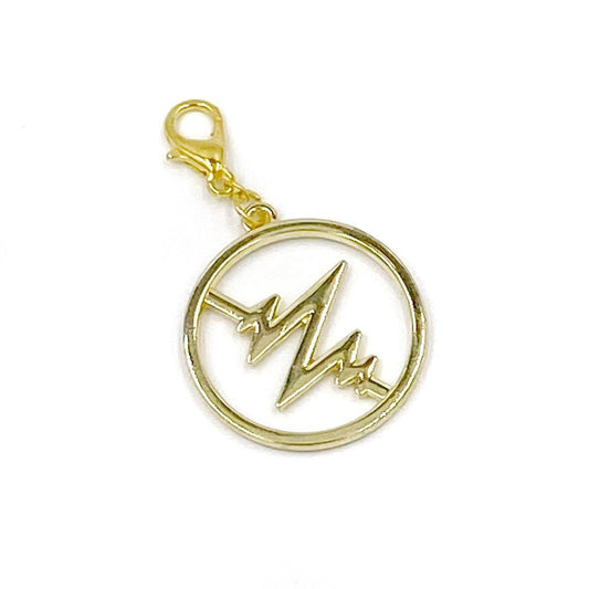 Heartbeat Charm | EKG Love Clip | Medical Stitch Marker | Progress Keeper | Valentine Counter