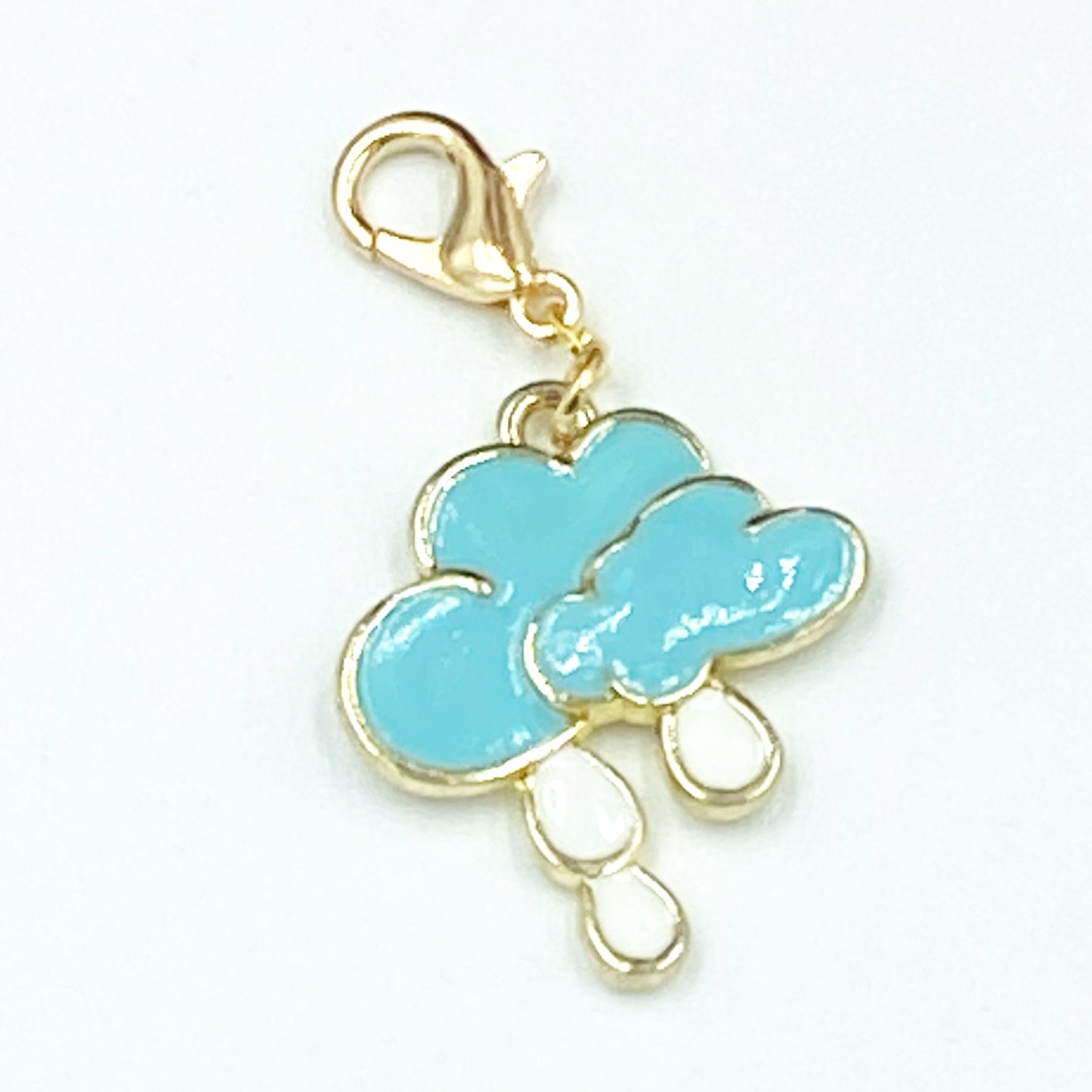 Rain Cloud Charm | Rainforest Bookmark | Rainy Day Stitch Marker