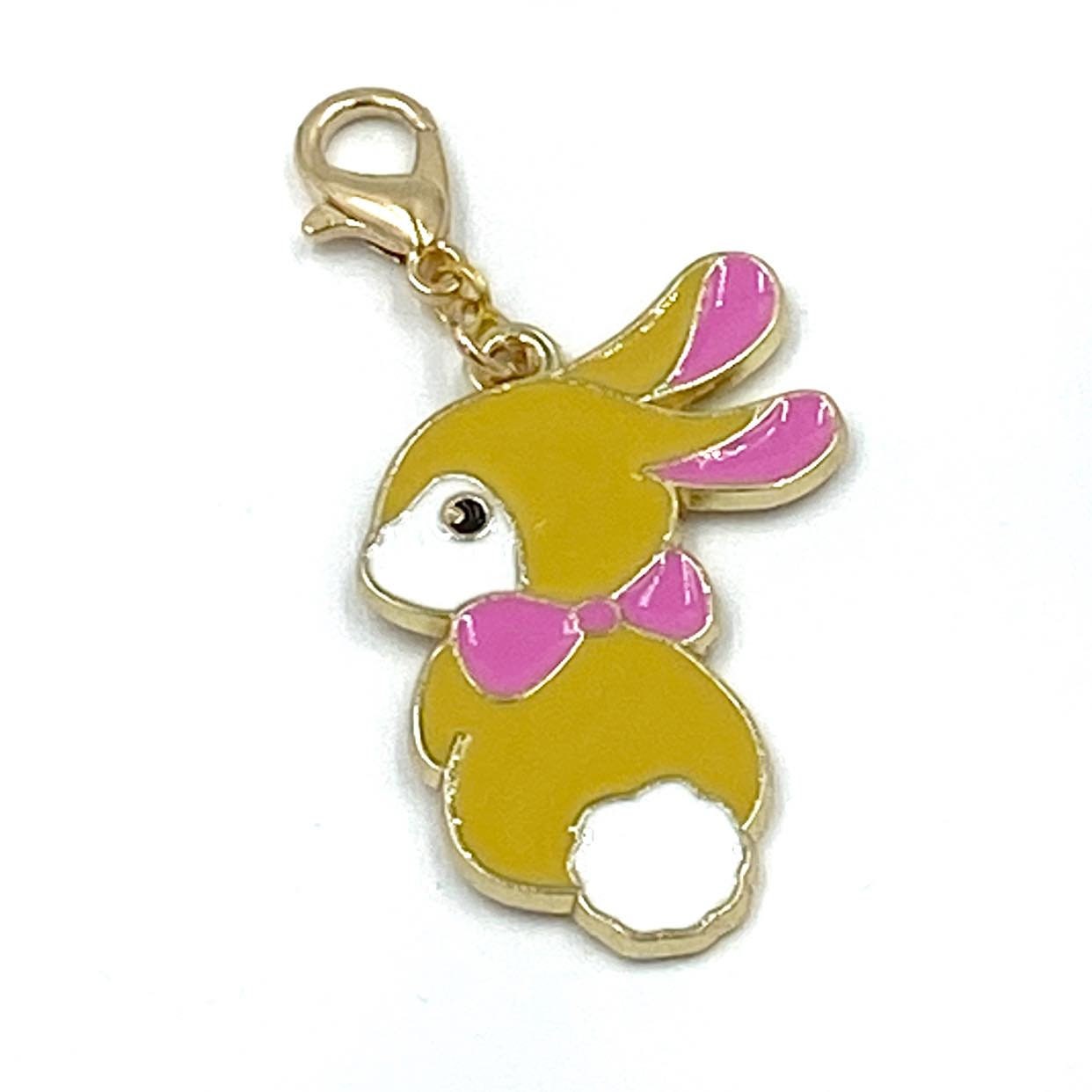 Enamel Rabbit Charm | Easter Bunny Bookmark | Easter Stitch Counter