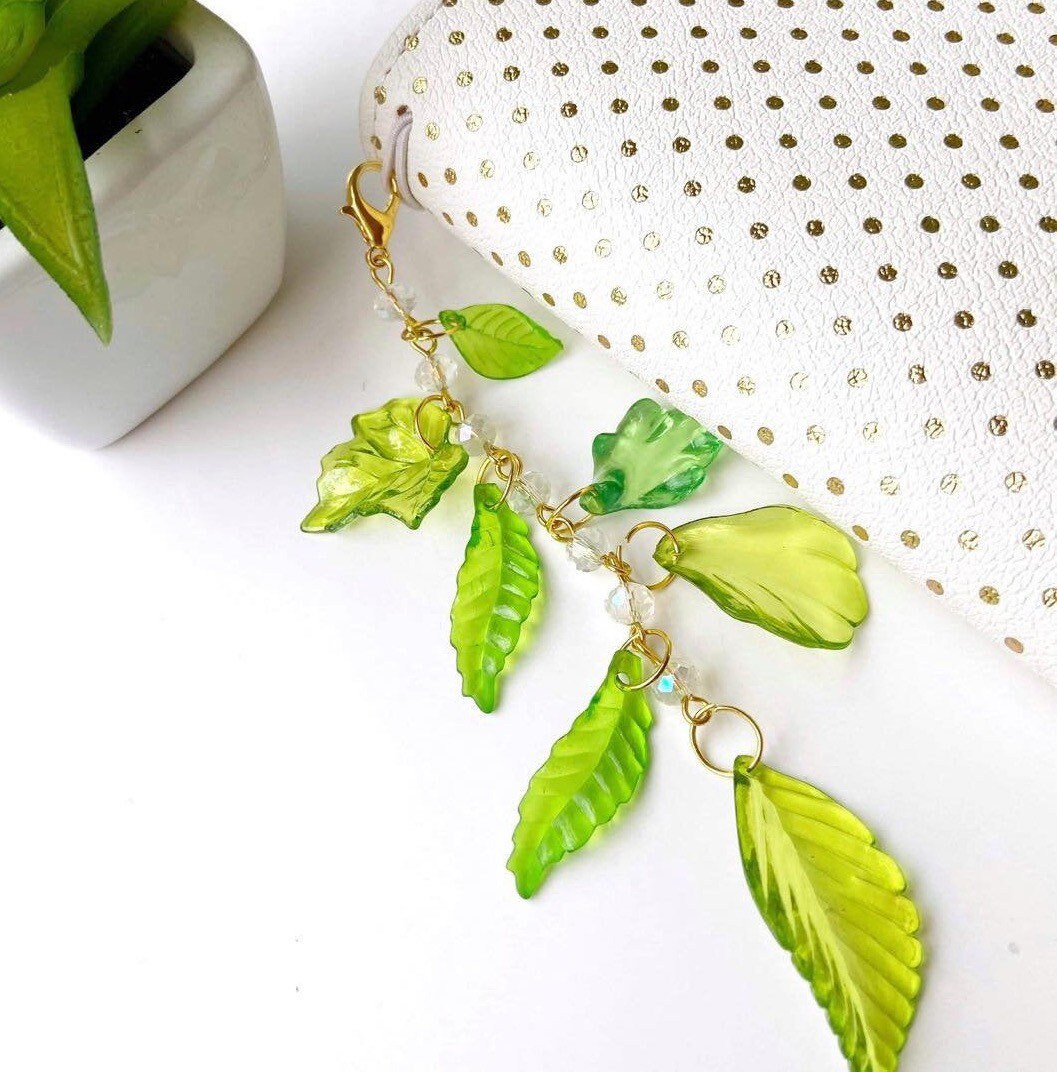 Green Leaf Planner Charm | Gardening Charm | Greenery Chain Charm | Houseplant Decoration