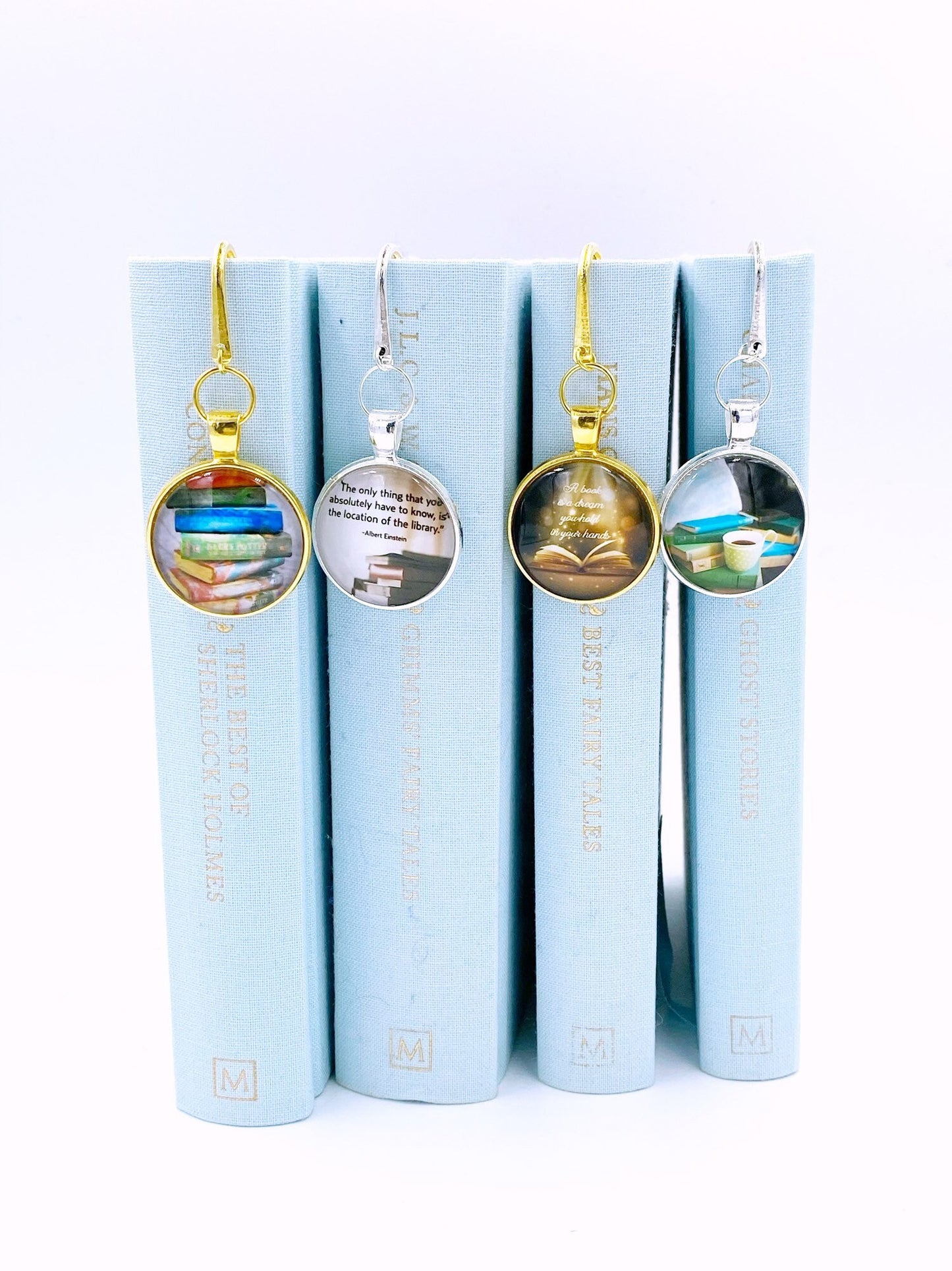 Book Lovers 25mm Cabochons, Reader's Clips, Bookish Bookmarks, Teacher Gifts Under $10, Mom, Bookworm, Gift for Librarian