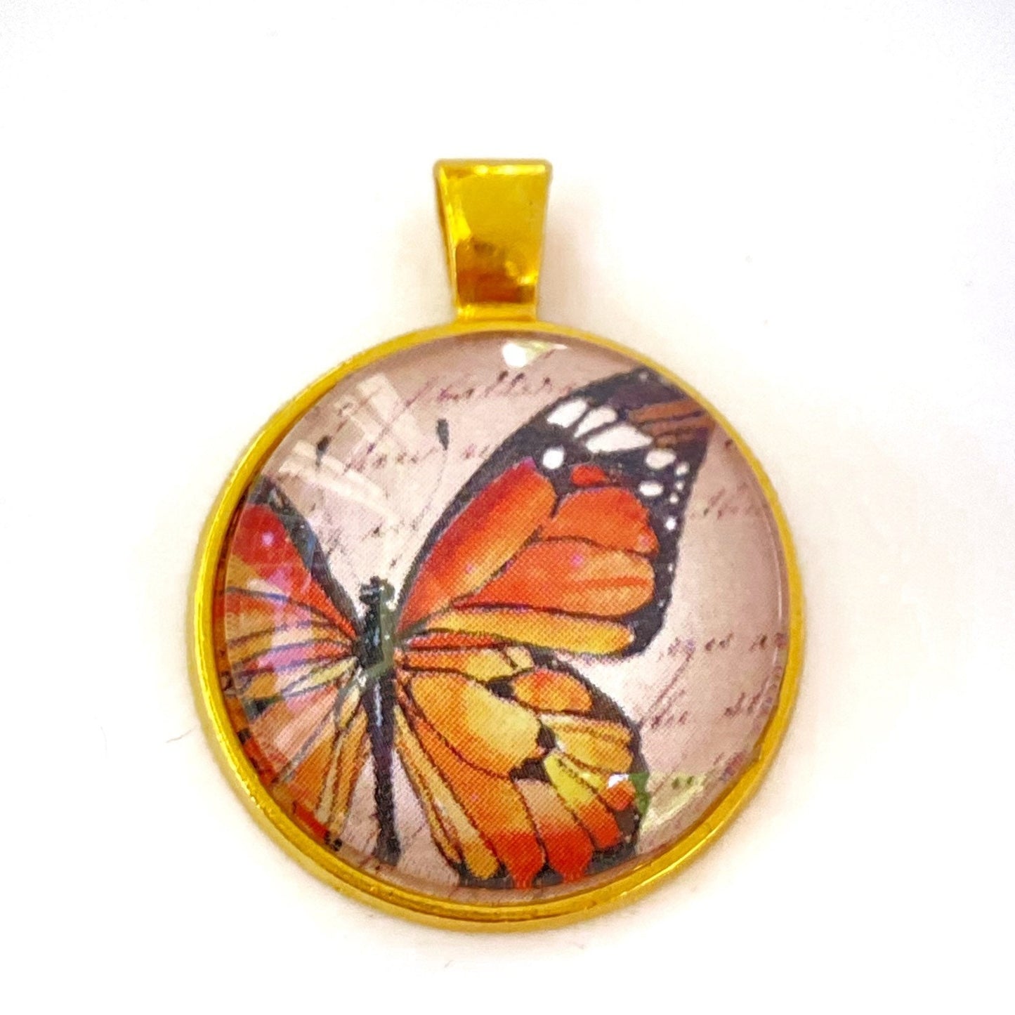 Butterfly Cabochon Charms, Artsy Butterflies Clips, Butterfly Bookmarks, 1 inch, 25mm