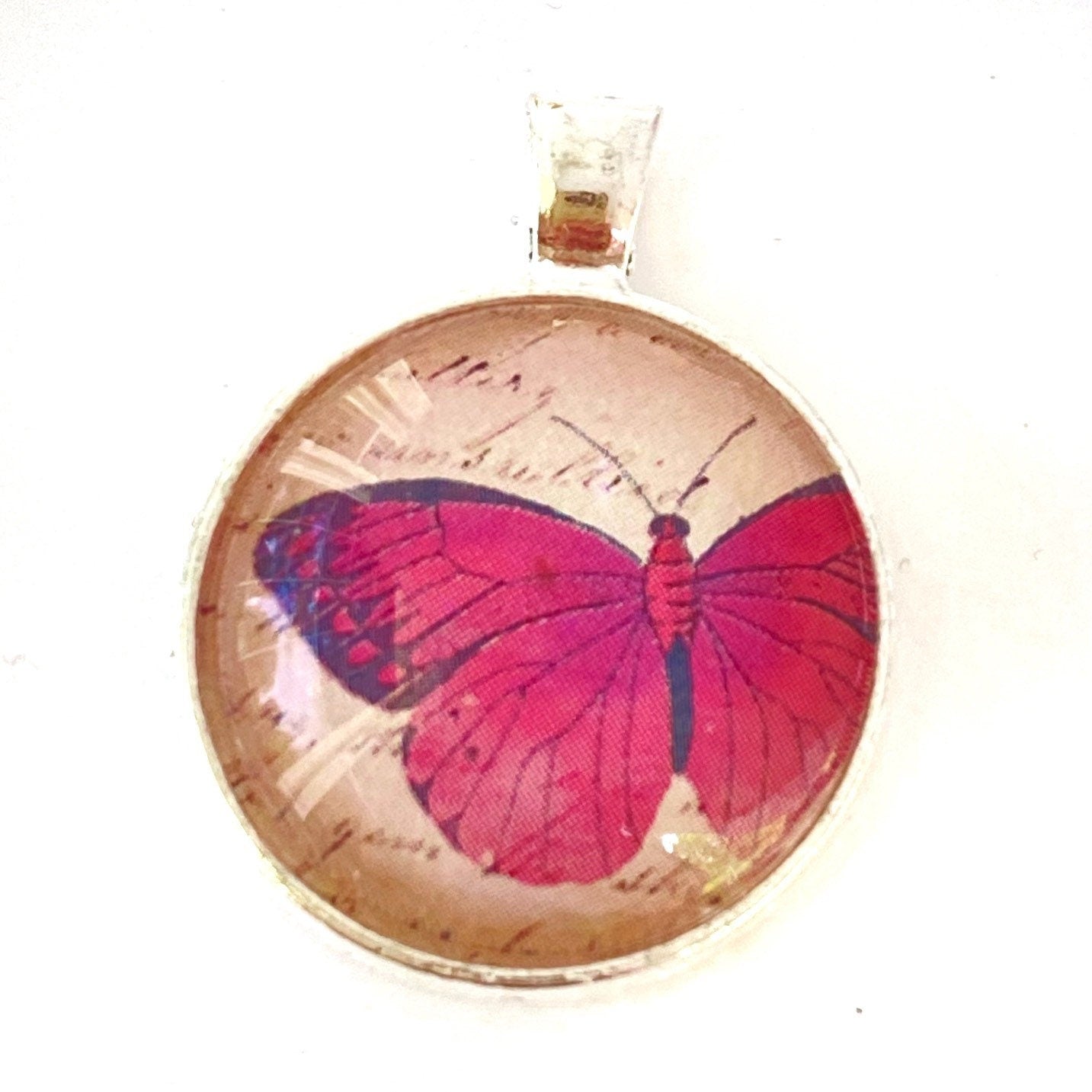 Butterfly Cabochon Charms, Artsy Butterflies Clips, Butterfly Bookmarks, 1 inch, 25mm