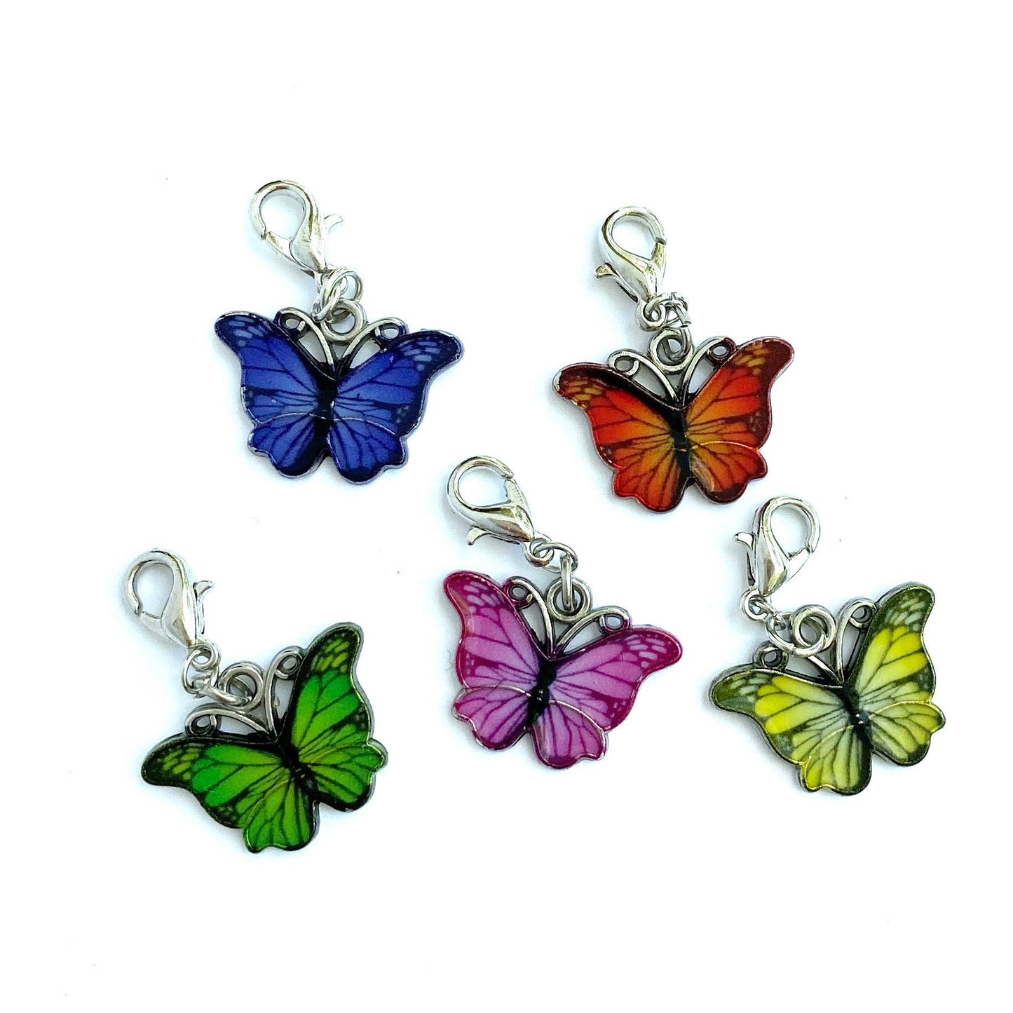 Beautiful Butterfly Charms | Pollinator Bookmark | Butterfly Clip | Enamel Planner Charm