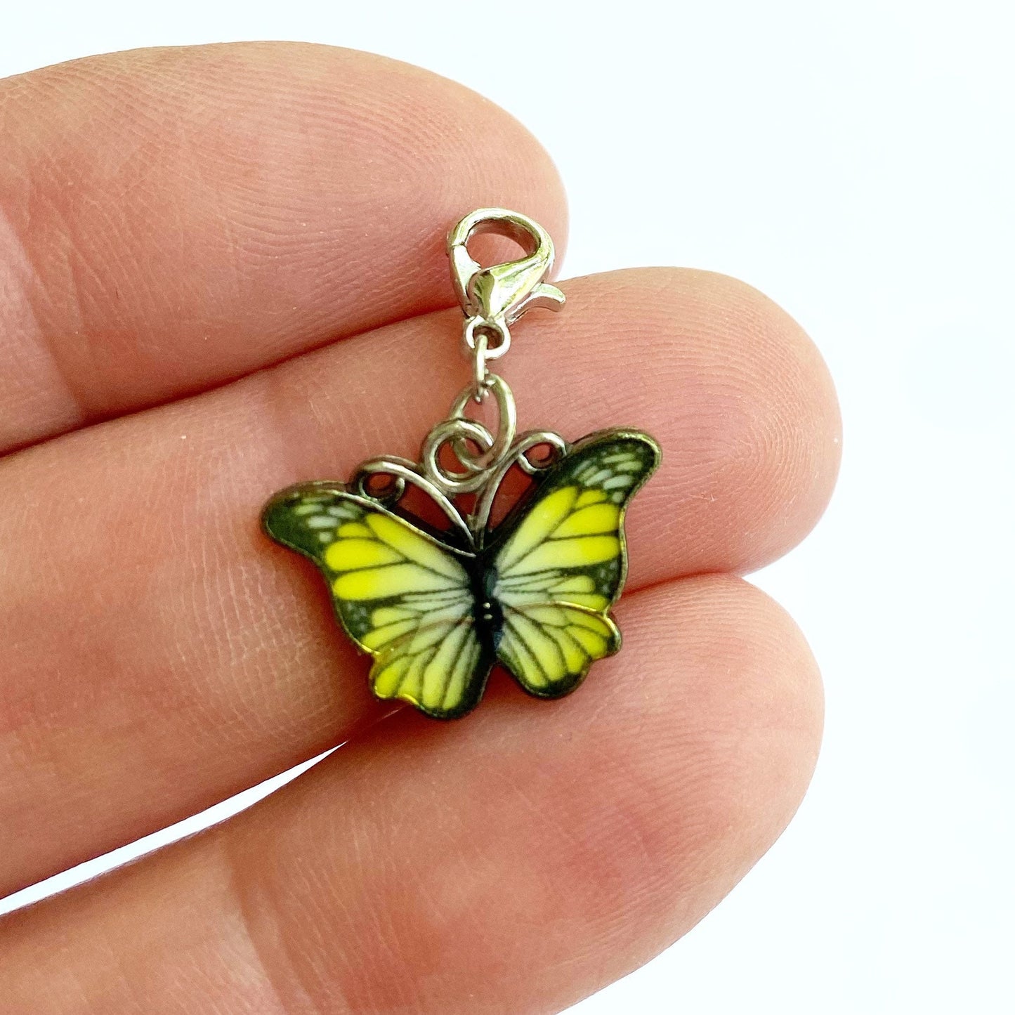 Beautiful Butterfly Charms | Pollinator Bookmark | Butterfly Clip | Enamel Planner Charm