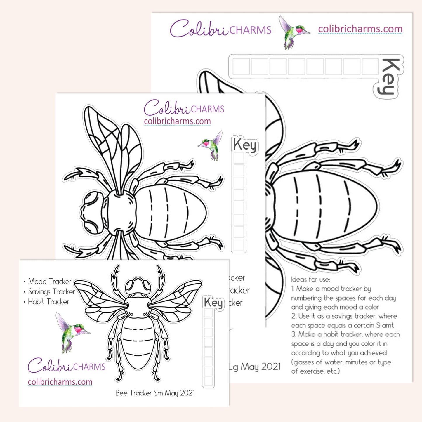 Bee Tracker Stickers | Bujo Tracker Stickers | Mood Tracker Stickers | Seasonal Planner Stickers