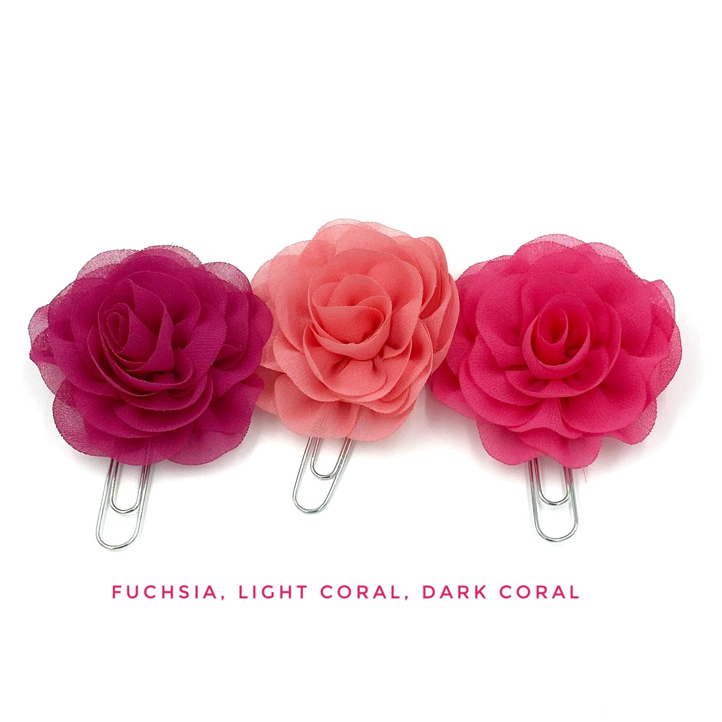 Flower Planner Clips | Colorful Clips | Decorative Clips | Floral Paper Clips