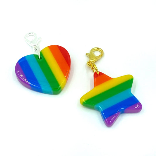 Resin Pride Charms | Gay Pride Stitch Counter| LGBTQ Bookmark