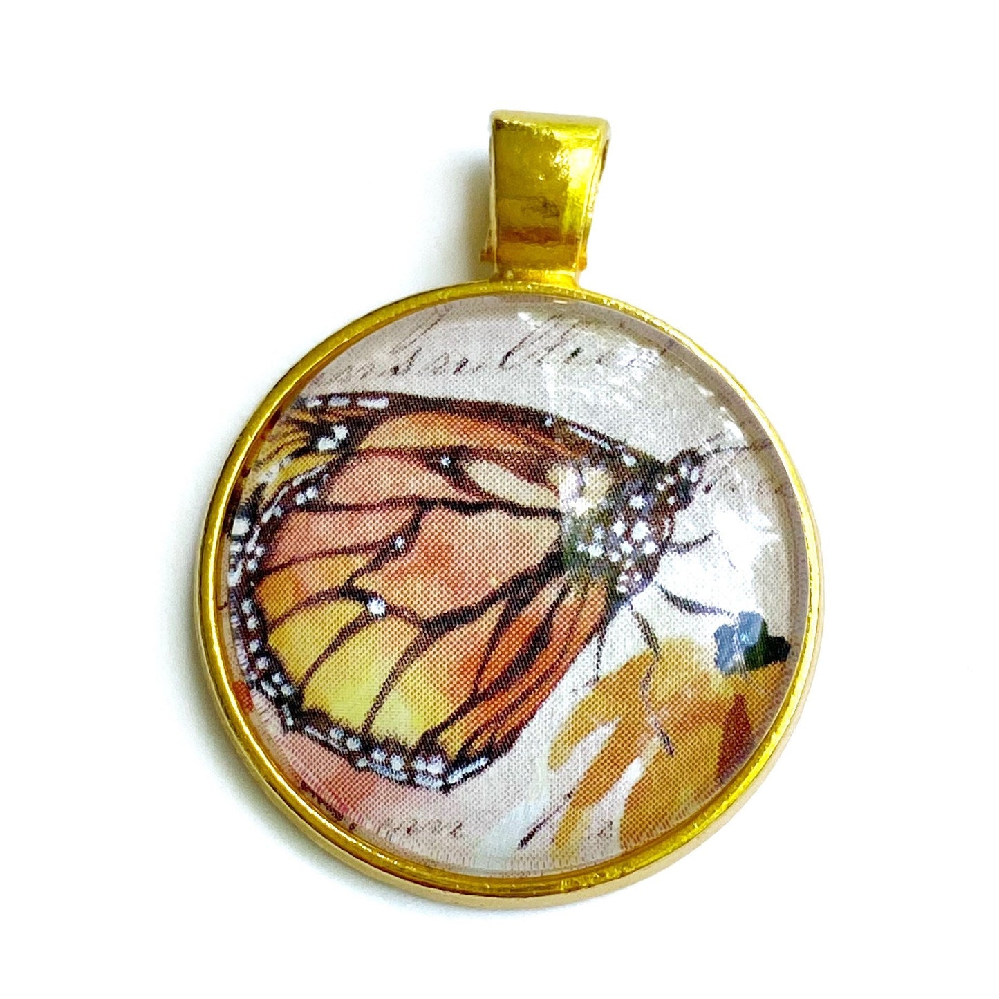 Butterfly Cabochon Charms, Artsy Butterflies Clips, Butterfly Bookmarks, 1 inch, 25mm