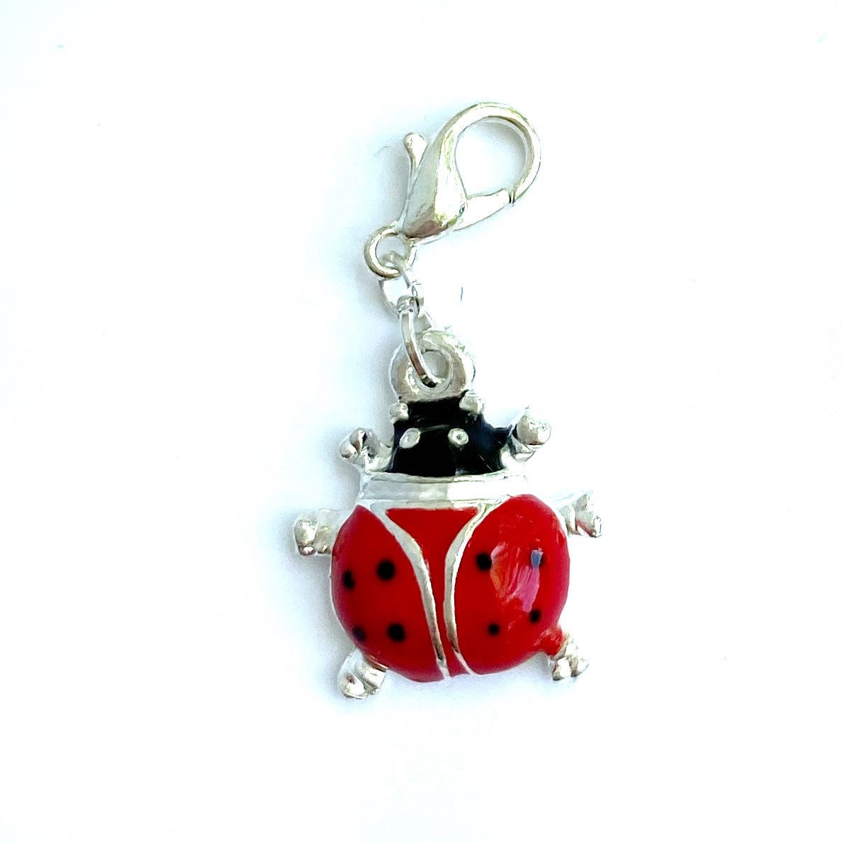 Enamel Ladybug Charm | Ladybird Planner Clip | Lady Bug Stitch Marker | Progress Keeper | Counter