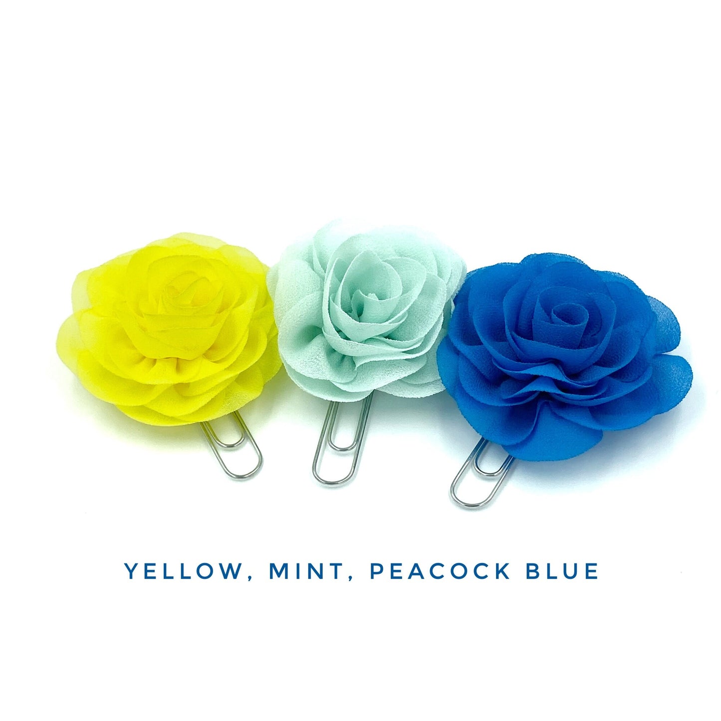 Flower Planner Clips | Colorful Clips | Decorative Clips | Floral Paper Clips