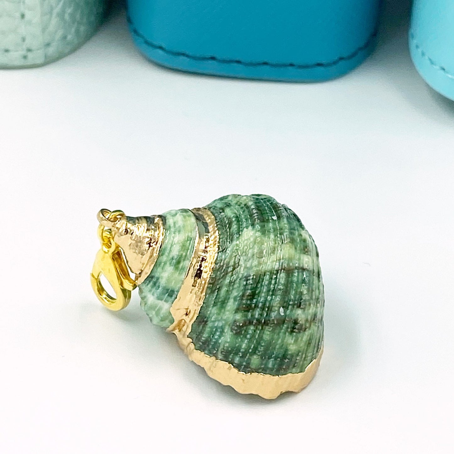 Genuine Seashell Charms | Gold Dipped Sea Shell Bookmark | Whelk Stitch Marker