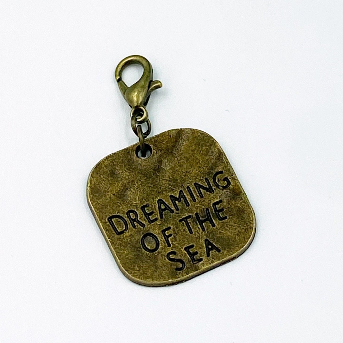 Dreaming of the Sea Antique Bronze Charm | Seaside Bookmark | Ocean Clip