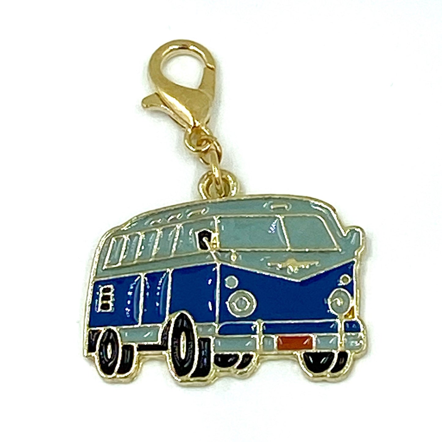 Camper Charm | Enamel VW Bus Planner Clip | Retro Stitch Marker