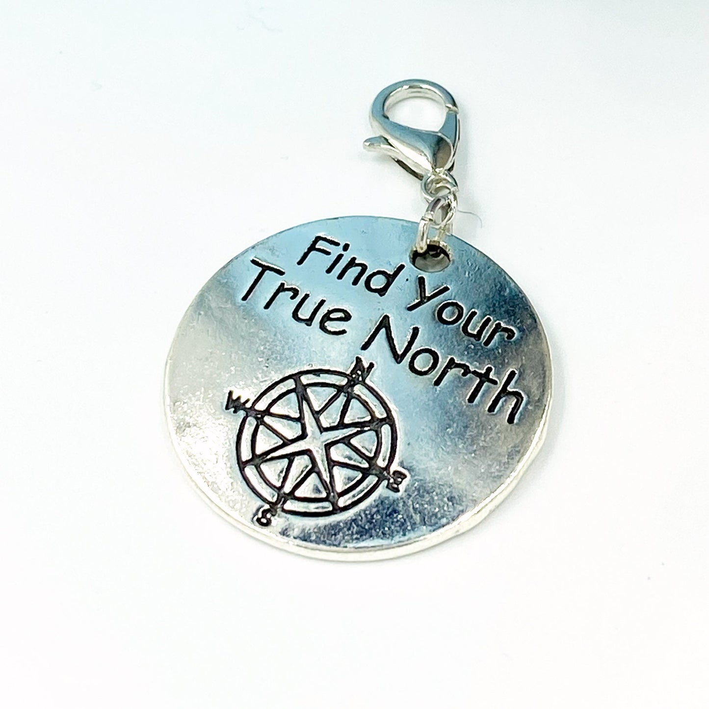 True North Charm | Travel Bookmark | Positive Stitch Marker | Progress Keeper | Counter