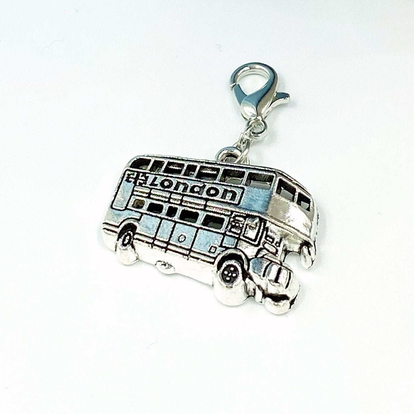 London Charm | Travel Bookmark | Double Decker Bus Stitch Marker