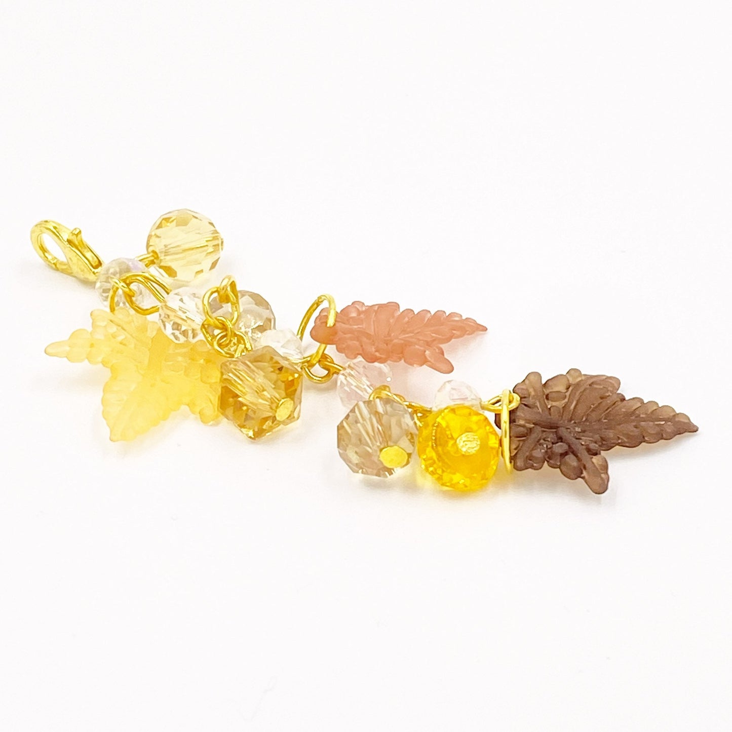 Maple Leaf Planner Charm | Beaded Leaves Charm | Autumn Planner Chain