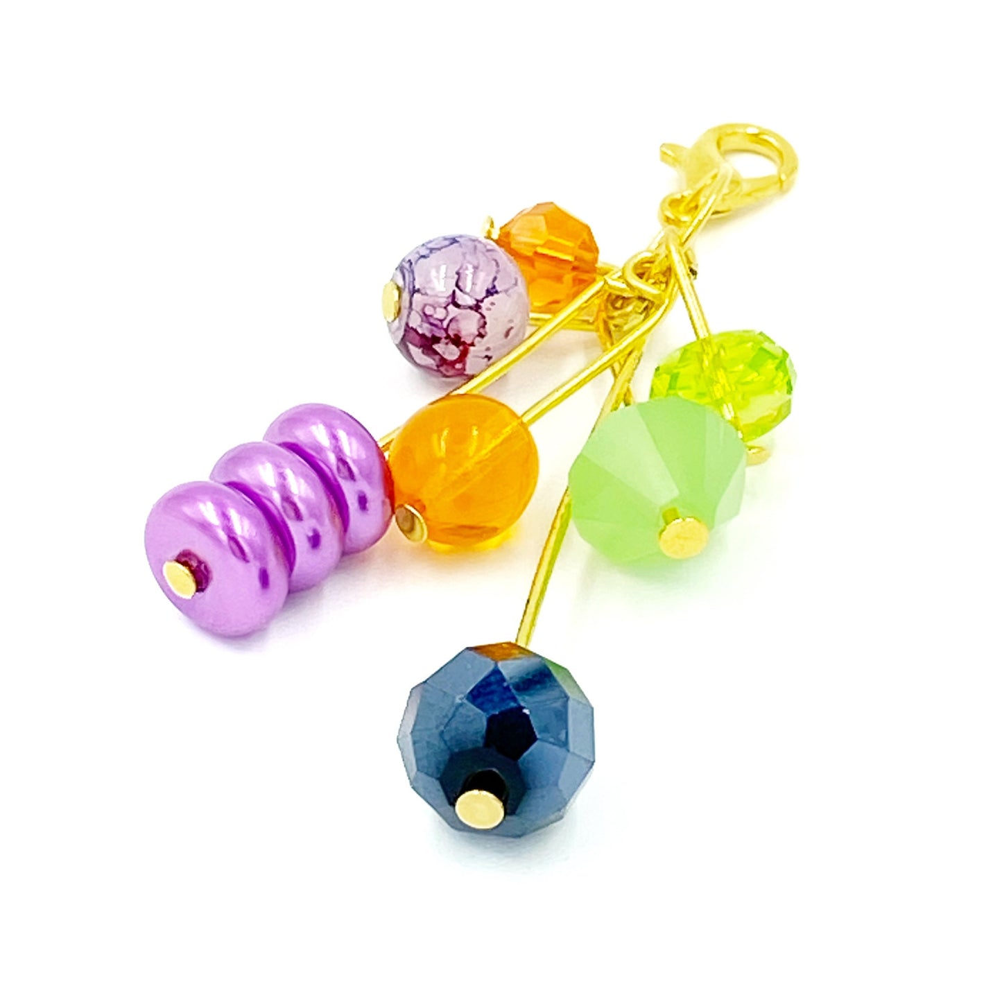 Halloween Beaded Planner Charm | Bead Dangle | Spooky Bead Cluster | October 2021 Charm