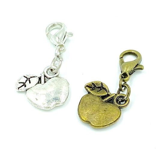 Apple Charm | Teacher Bookmark | Pomme de Terre Clip | Stitch Marker | Counter | Progress Keeper