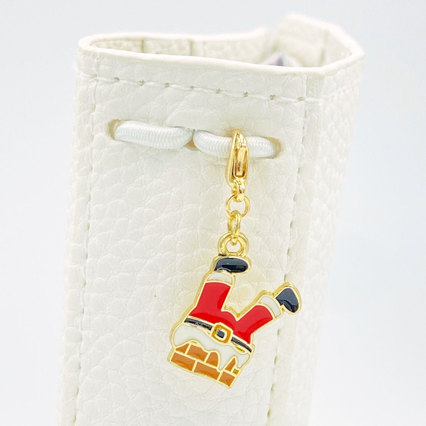 Santa Chimney Charm | Holiday Planner Clip | Christmas Stitch Marker | Winter Bookmark